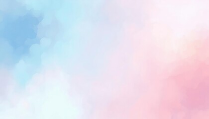 Poster - soft pastel watercolor background with gentle pink and blue gradient, perfect for dreamy designs, invitations, or digital art