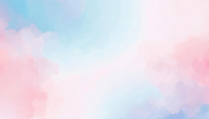 Poster - soft pastel watercolor background with gentle pink and blue gradient, perfect for dreamy designs, invitations, or digital art