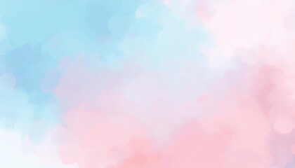 Poster - soft pastel watercolor background with gentle pink and blue gradient, perfect for dreamy designs, invitations, or digital art