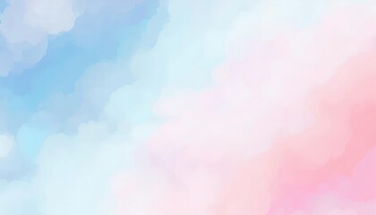 Poster - soft pastel watercolor background with gentle pink and blue gradient, perfect for dreamy designs, invitations, or digital art