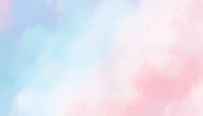 Poster - soft pastel watercolor background with gentle pink and blue gradient, perfect for dreamy designs, invitations, or digital art