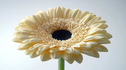 Wall Mural - Elegant Cream Gerbera Daisy Flower Close Up Studio Shot