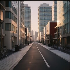 Wall Mural - clean city view