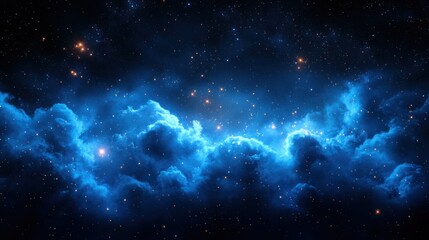 Wall Mural - abstract minimalistic stars pattern on blue background for design banner template with central white