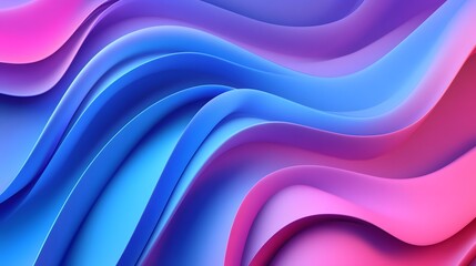 Wall Mural - Abstract Colorful Wavy Background Design