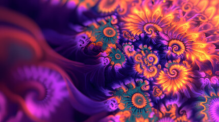 Wall Mural - An abstract background featuring intricate mandala patterns in vibrant colors. Intricate Mandala Pattern. Illustration