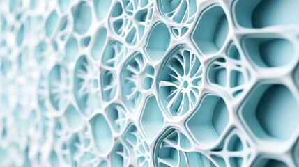 Wall Mural - beautiful futuristic geometric background for your presentation. textured intricate 3d wall in light