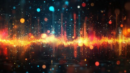 Wall Mural - abstract background with glowing particles and light streaks, creating a dynamic and energetic visua