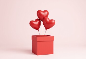 Sticker - gift box with heart