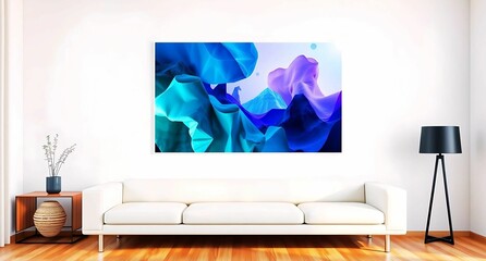 Wall Mural - wall art/poster room mock up/template  