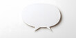 © A2Z AI  - Blank speech bubble on white background.  Perfect for adding your own text or message. Minimalist design.