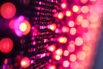 abstract pink and red bokeh lights background