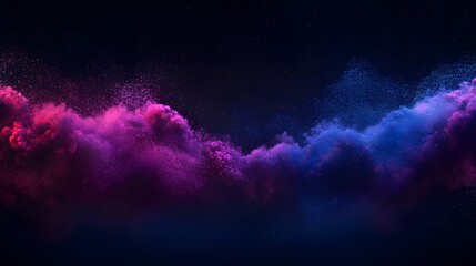 Wall Mural - abstract cosmic nebula pink and blue dust clouds