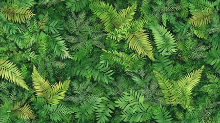 Wall Mural -   Close-up photo of a green plant with numerous leaves on a wall adjacent to it