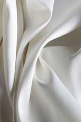 Wall Mural - White silk fabric