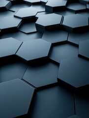 Wall Mural - abstract dark hexagon pattern. ai.