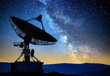© venars.original - satellite dish against a night sky with milkyway