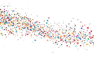 Leinwandbilder - Vibrant stars confetti isolated on a white background