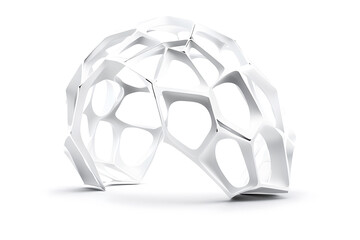Aufkleber - White geometric modern technology design isolated on a white background