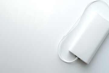 Poster - White power bank isolated on a white background