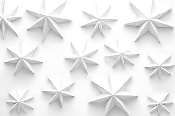 Poster - White star spikes overlay isolated on a white background