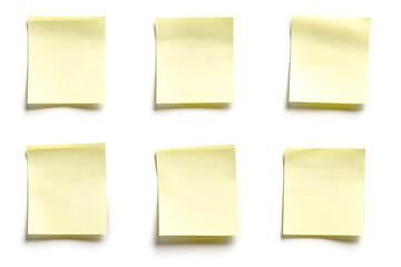 Poster - Yellow sticky note isolated on a white background