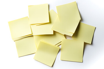 Poster - Yellow sticky post it notes isolated on a white background