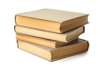 Poster - Stack of hardcovered old books isolated on a white background