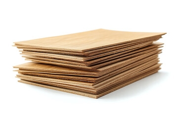 Poster - Stack of wood boards isolated on a white background