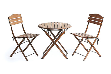 Poster - Outdoor table and chairs isolated on a white background
