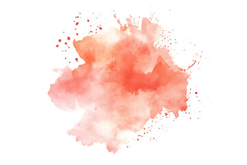 Poster - Peach watercolor isolated on a white background