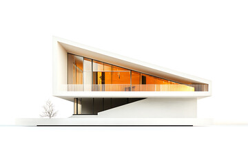 Aufkleber - Modern house isolated on a white background