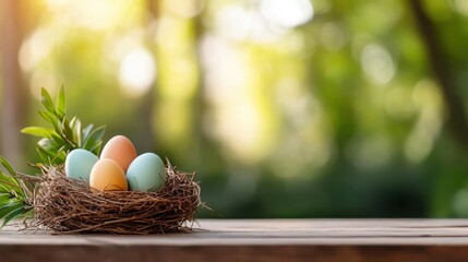 Celebrate spring with painted Easter eggs in a natural nest