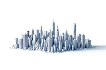 Aufkleber - New york city skyline isolated on a white background