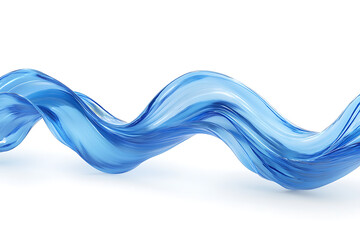 Leinwandbilder - Ocean blue wave isolated a white background