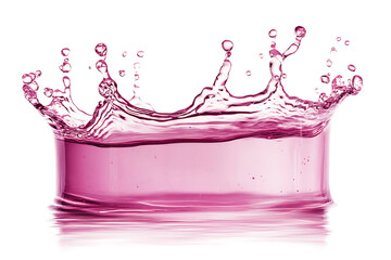 Wall Mural - Pink water splash isolated on a white background