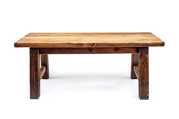 Poster - Old wooden table isolated a white background
