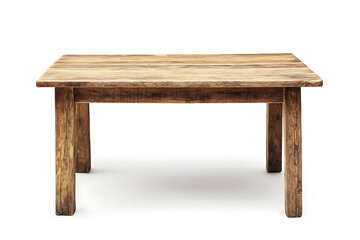 Poster - Old wooden table isolated a white background