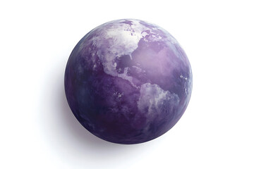 Wall Mural - purple planet isolated a white background