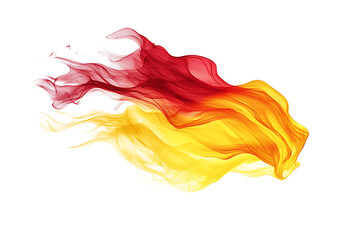 Fototapete - Red and yellow flames illustration isolated a white background