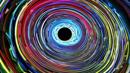 Wall Mural - network cyber spiral flowing field swirl art technology synthetics multicolor background effect crea