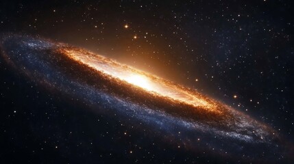 Wall Mural - A breathtaking view of a distant galaxy with vibrant colors and stellar dust