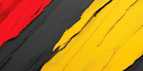 Wall Mural - discover a dynamic abstract design in red, black, and yellow that captivates and inspires