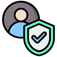 Poster - Authentication Outline Color Icon