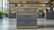 © MABRUR - Modern office file cabinet, storage, shelves, workspace