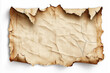 © Zulkifle - A blank piece old sepia color paper with one corner torn off , isolated on a transparent background.