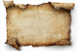 © Zulkifle - A blank piece old sepia color paper with one corner torn off , isolated on a transparent background.
