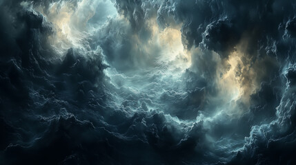 Wall Mural - abstract dark cloudscape celestial scene