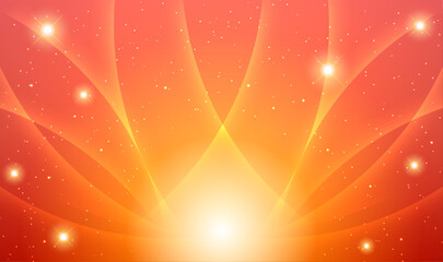 Wall Mural - orange light glowing abstract background