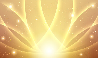 Wall Mural - gold light glowing abstract background